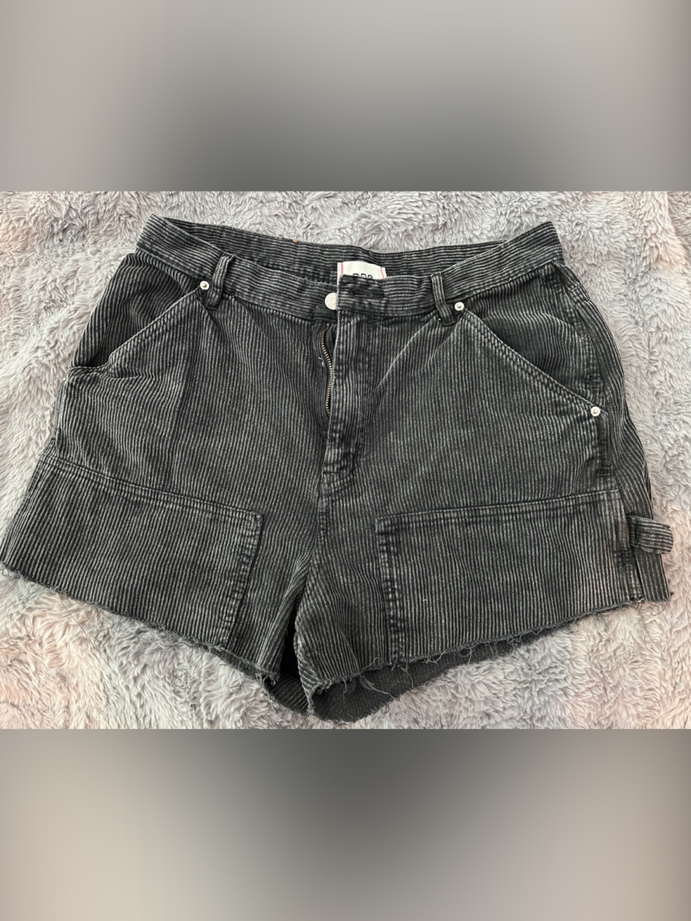 BDG Black Corduroy Cargo Shorts